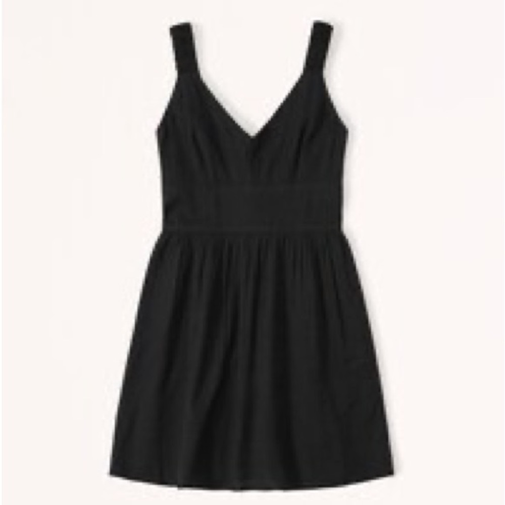 BLACKPlunge Scrunchie Strap Mini Dress